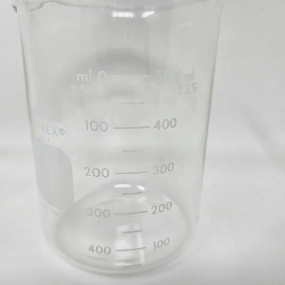 600ml Pyrex Glass Beaker Heavy Duty 2.5 Cups No. 1000 Clear Vintage Pyrex